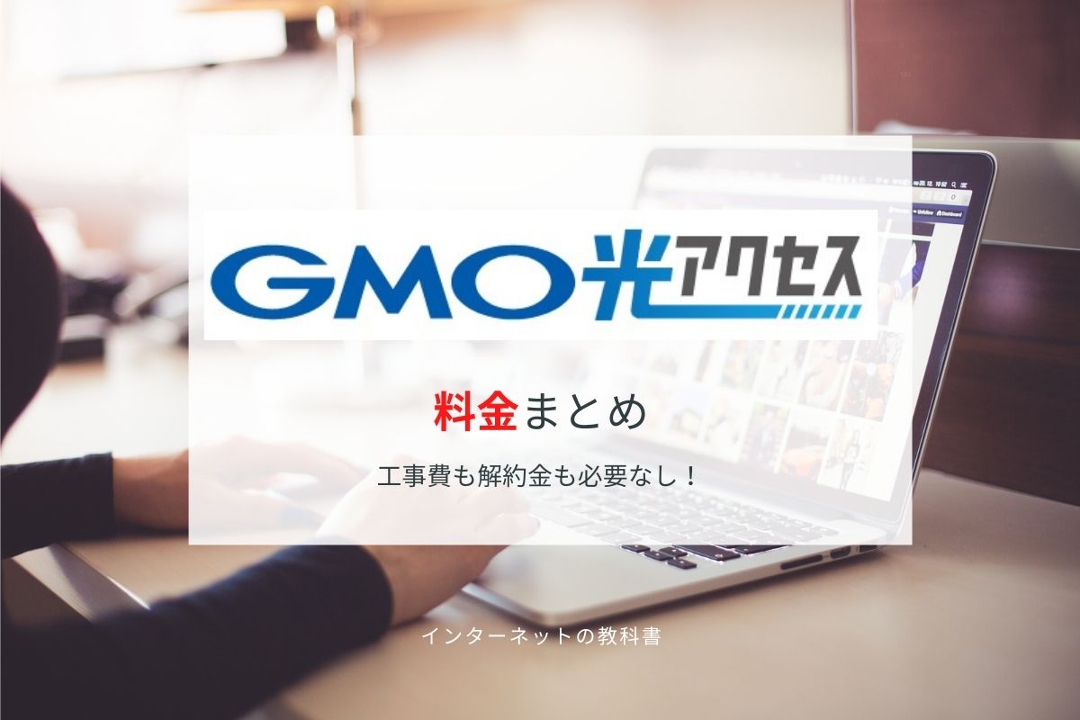 Gmo光アクセスの料金まとめ 工事費 解約金も不要の格安光回線