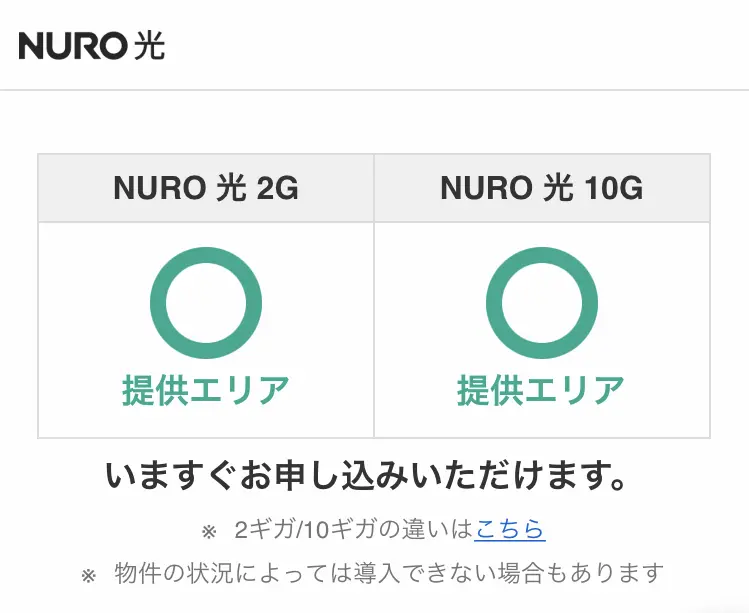 提供エリアの確認