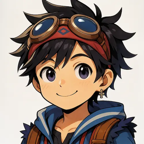 ゴーグルをかけた少年